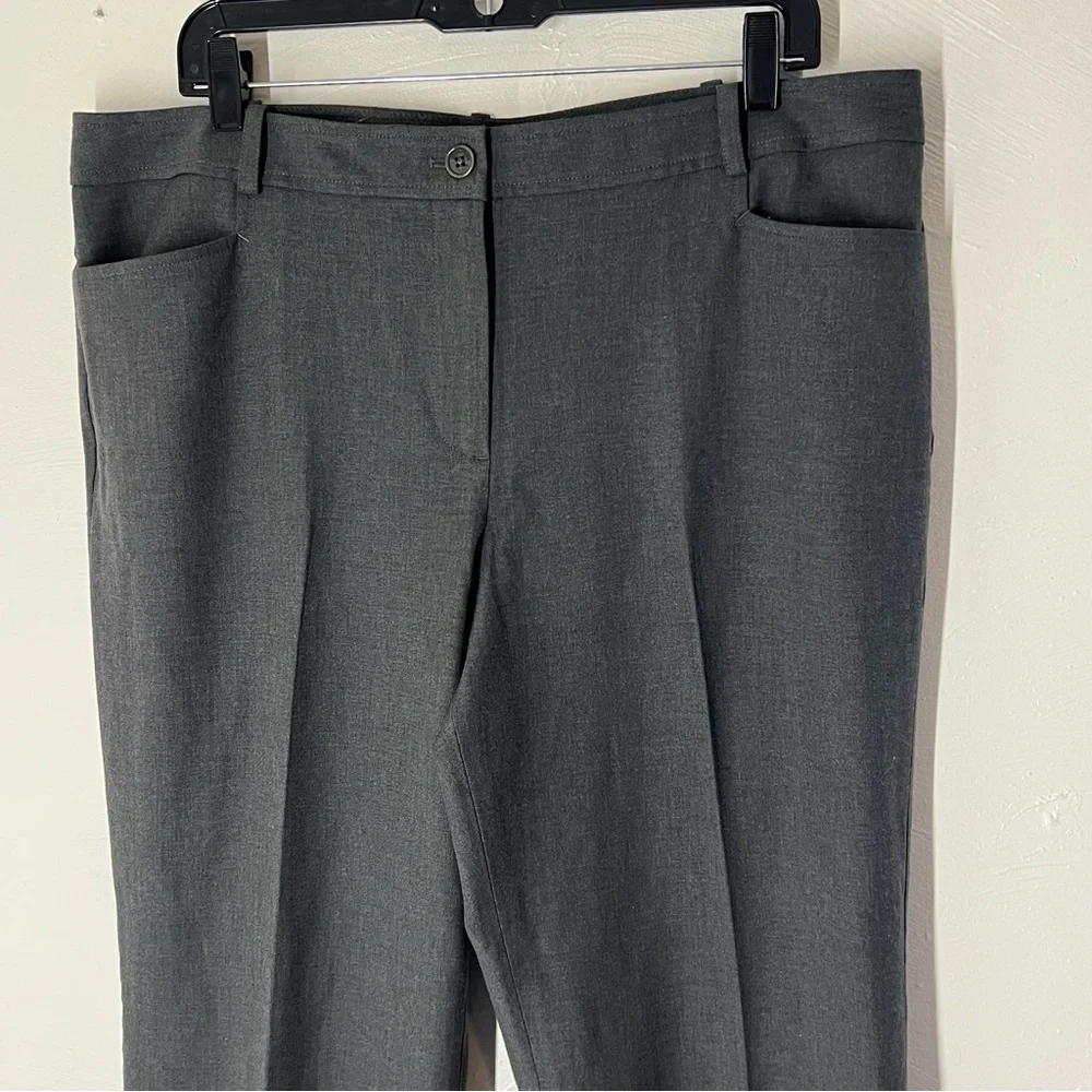 NWT Talbots Signature Wool Blend Gray Straight Leg Dress Pants Women's 16